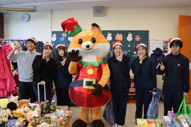 PTAバザー　大輝くんと記念撮影