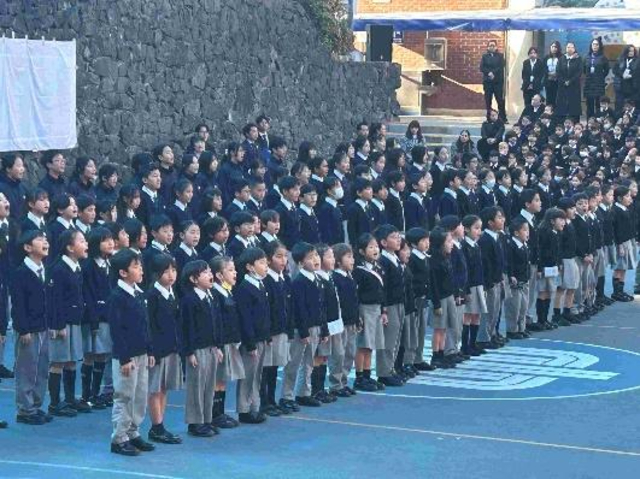 全校合唱　「ふるさと」